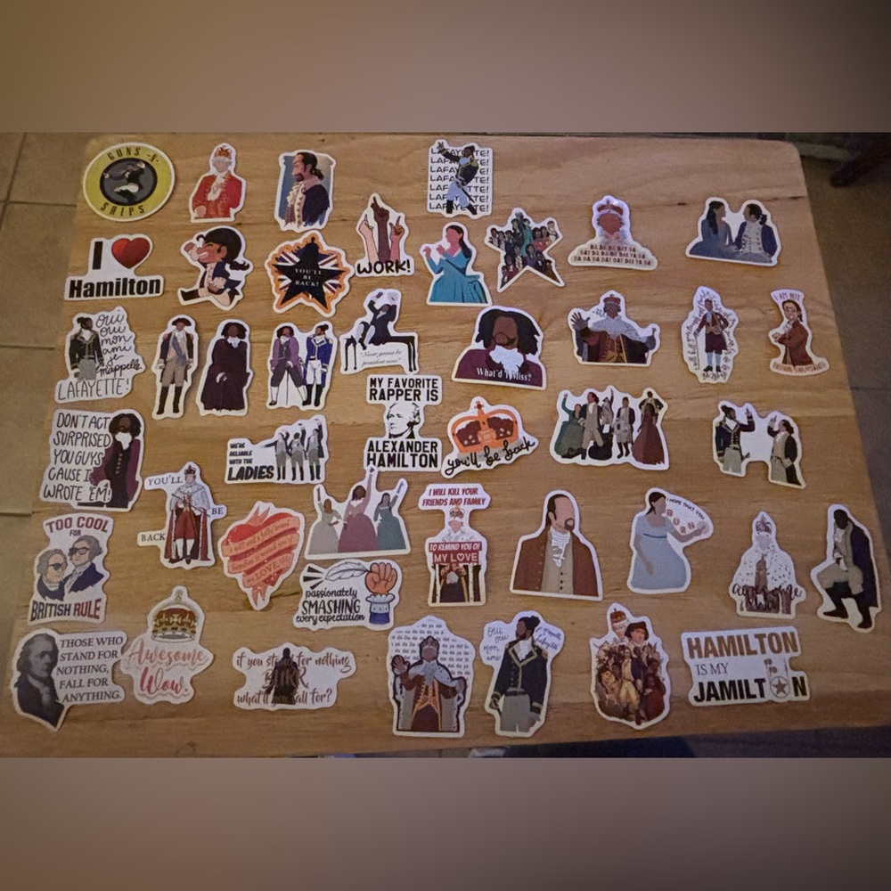 Hamilton Themed Sticker Set Count (44)